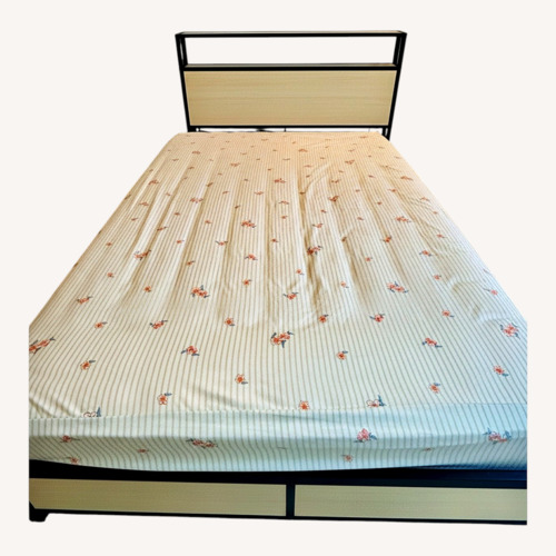 Used Full Size Bed Frame with Charging Ports & Lights for sale on AptDeco