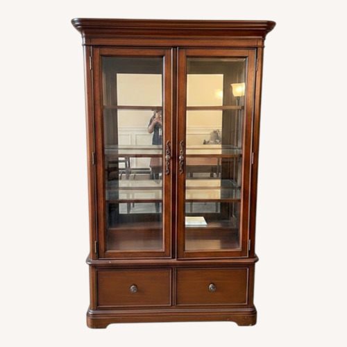 Used Dark Brown Wood China Cabinet for sale on AptDeco