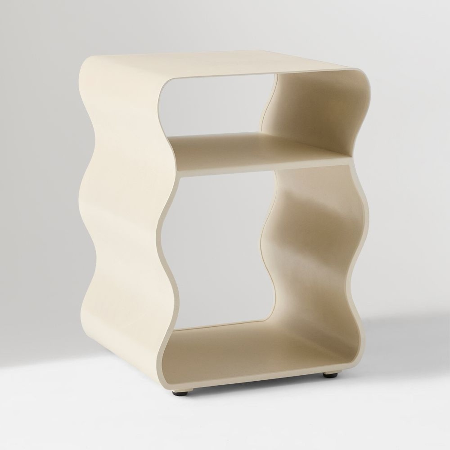 West Elm Swerve White Metal Side Table - image-6