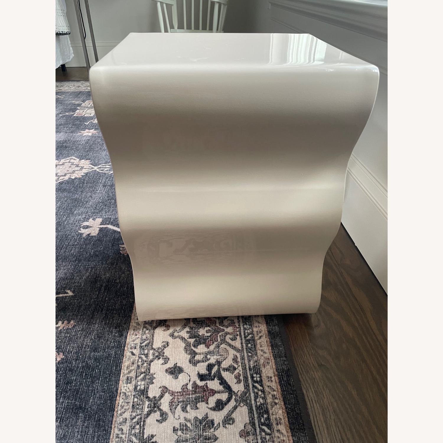 West Elm Swerve White Metal Side Table - image-3