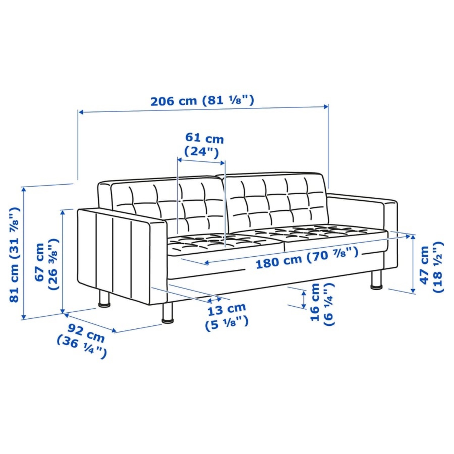 IKEA Morabo Green Fabric 3+ Seater Sofa - image-4
