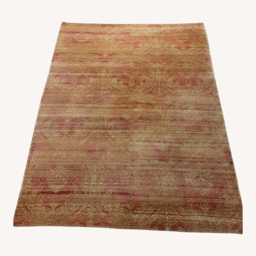 Used Orange Wool Area Rug 8' x 10' for sale on AptDeco