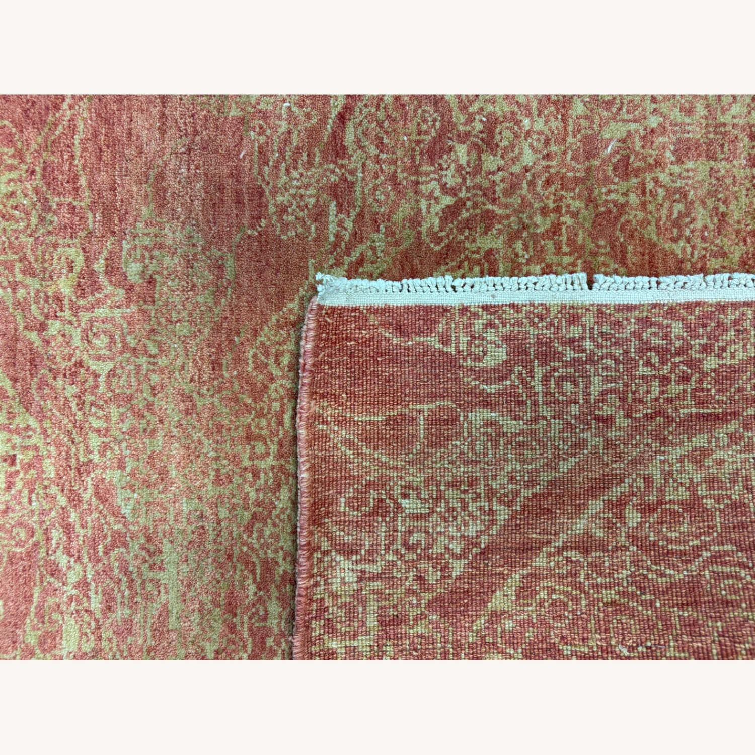 Orange Wool Area Rug 8' x 10' - image-6