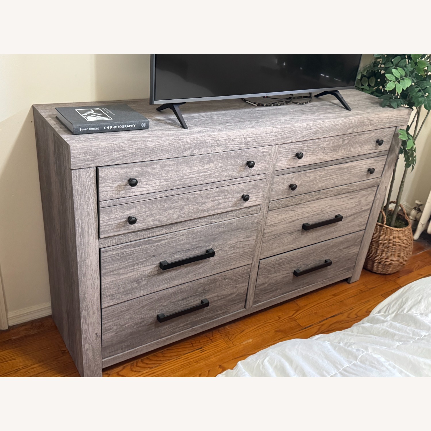 Raymour & Flanigan Tundra Light Gray Wood Dresser - image-2