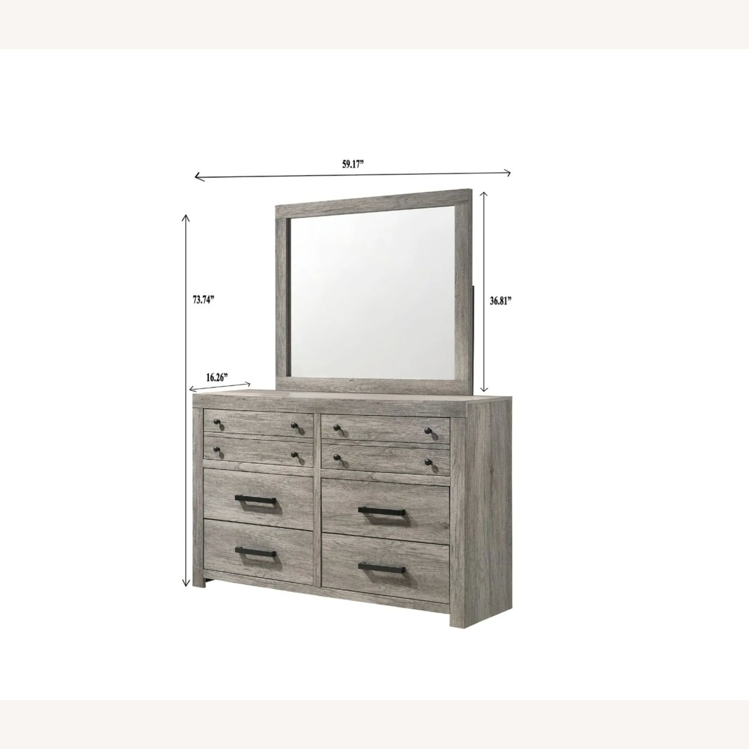 Raymour & Flanigan Tundra Light Gray Wood Dresser - image-4