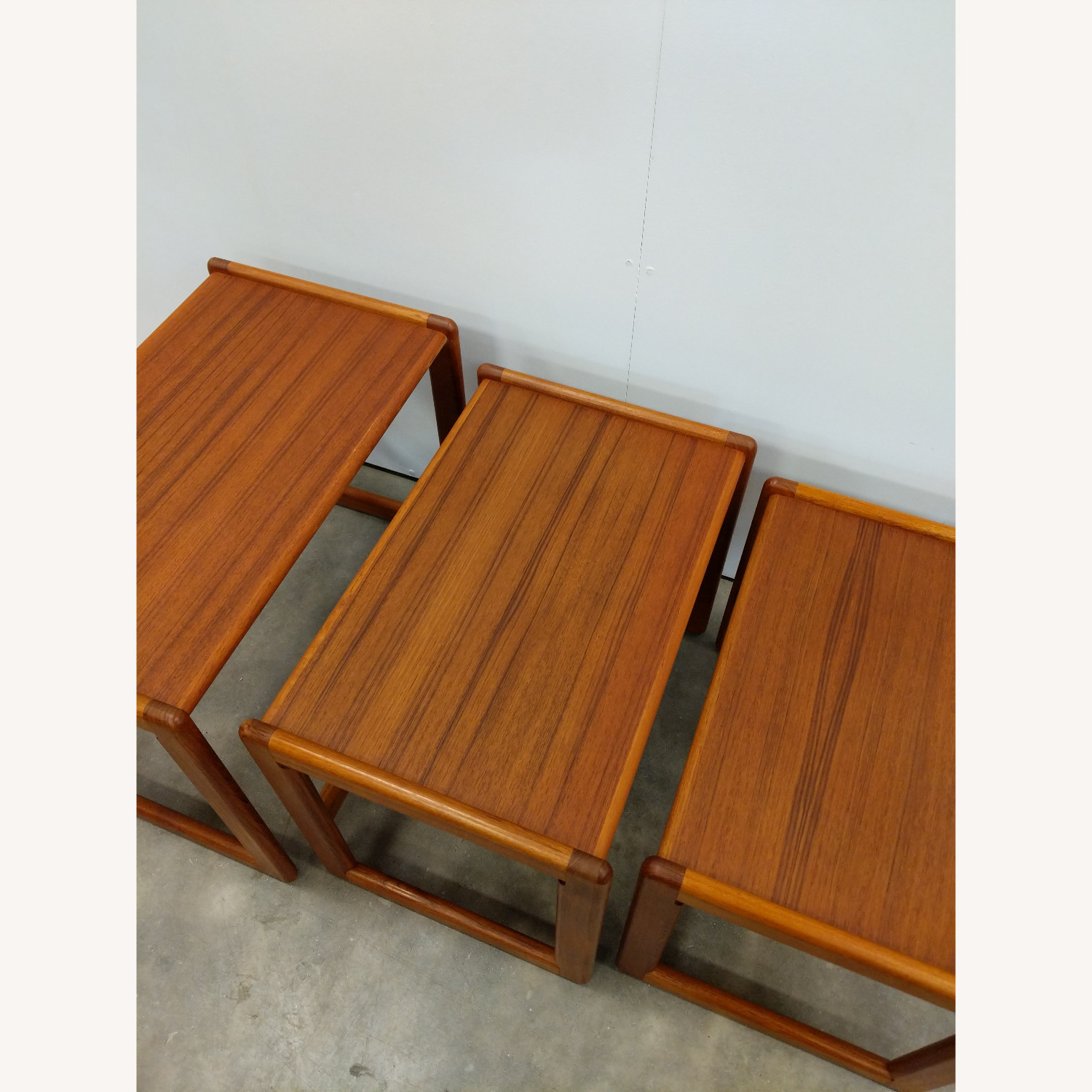 Vintage Mid Century Modern Teak Nesting Tables - image-5