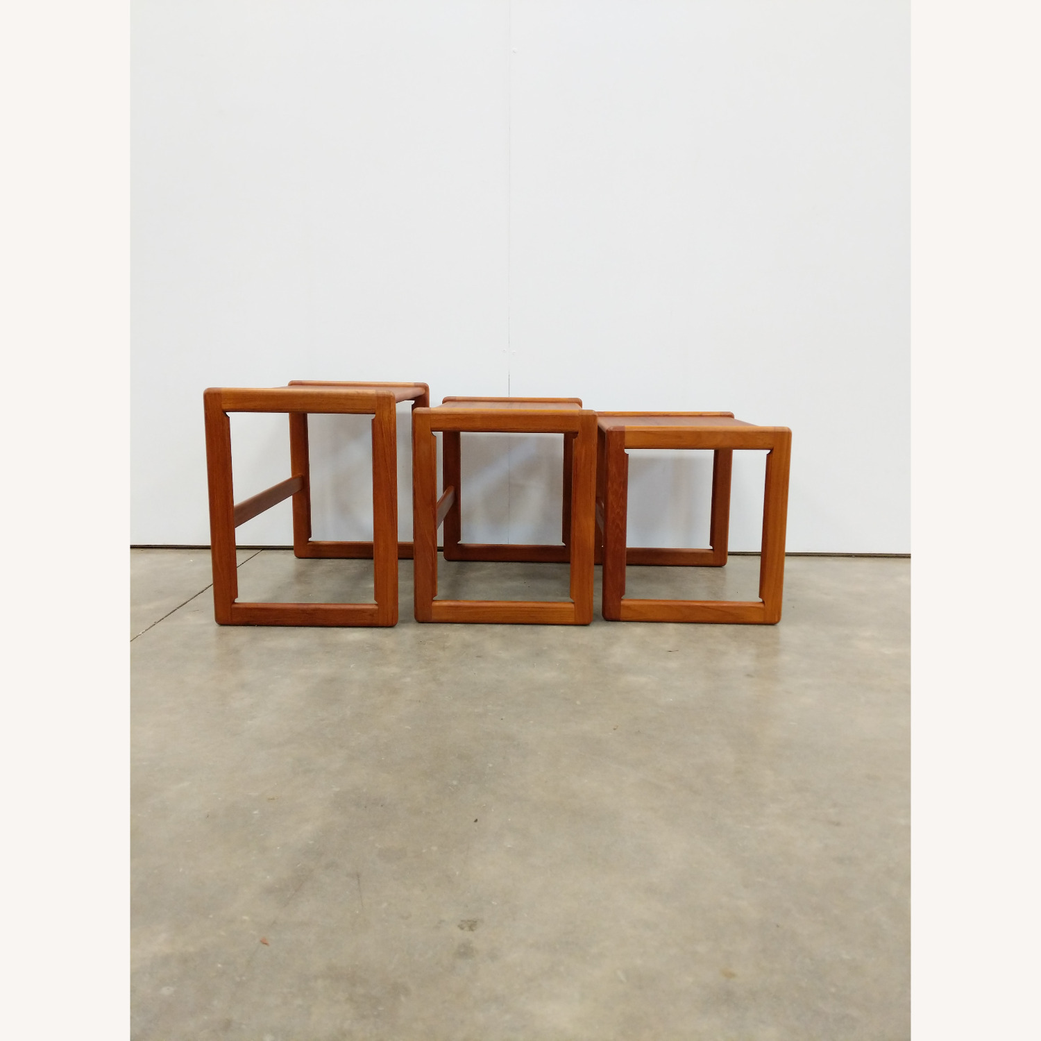 Vintage Mid Century Modern Teak Nesting Tables - image-2