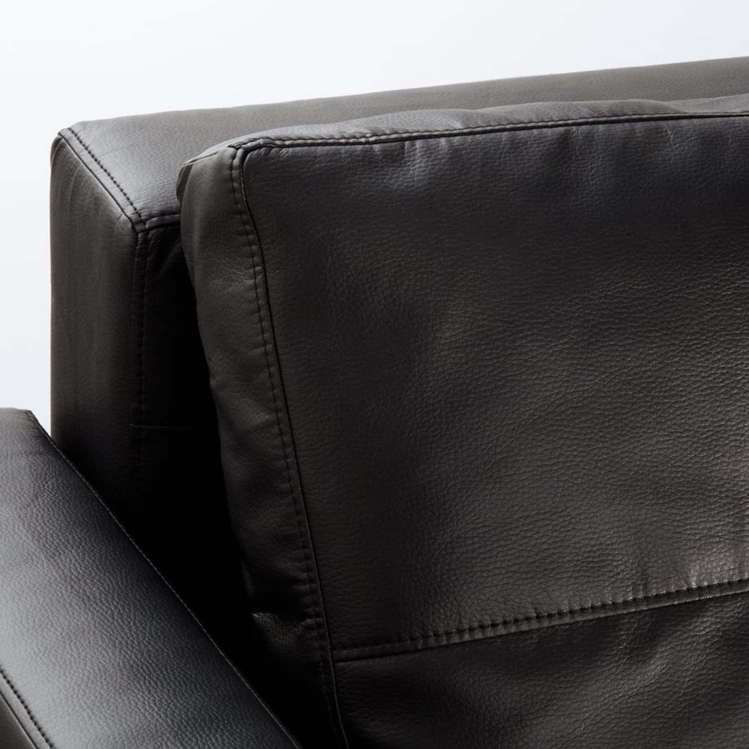 IKEA Friheten Black Leather Sleeper Sofa - image-4