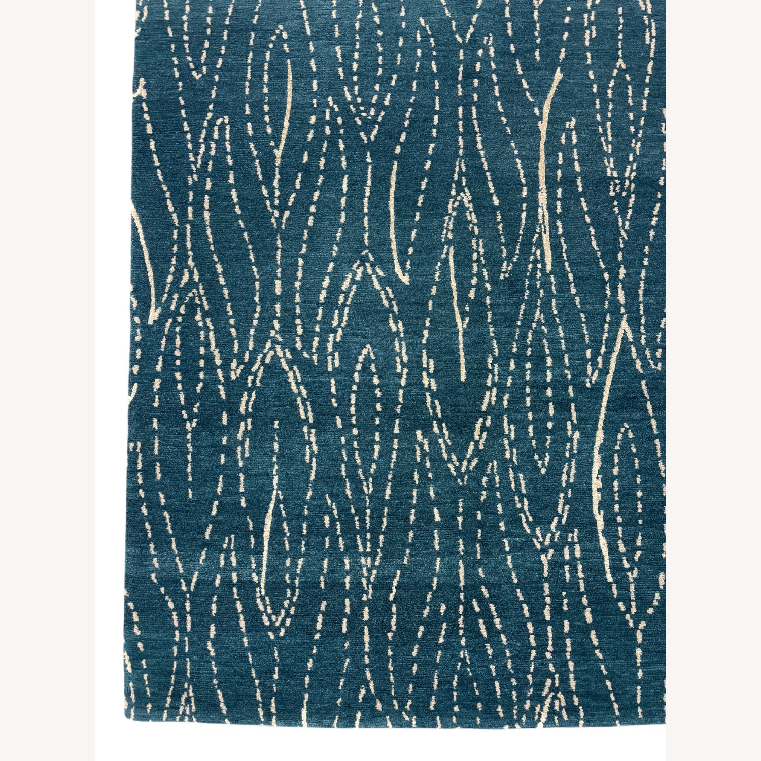 Contemporary Blue Wool Area Rug 8' x 10' - image-3