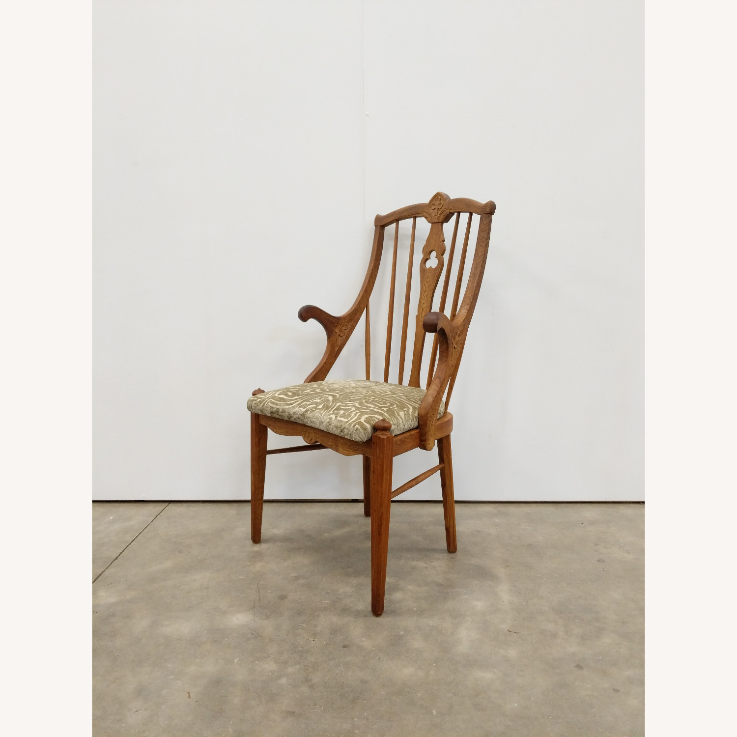Antique Danish Oak Armchair - image-1