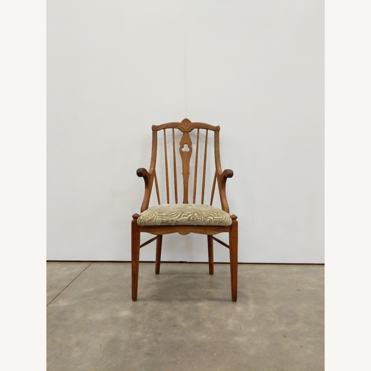 Antique Danish Oak Armchair - image-5