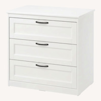 IKEA Songesand White Wood Dresser