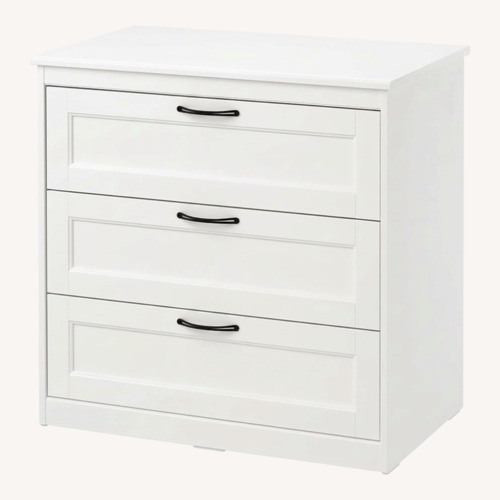 Used IKEA Songesand White Wood Dresser for sale on AptDeco