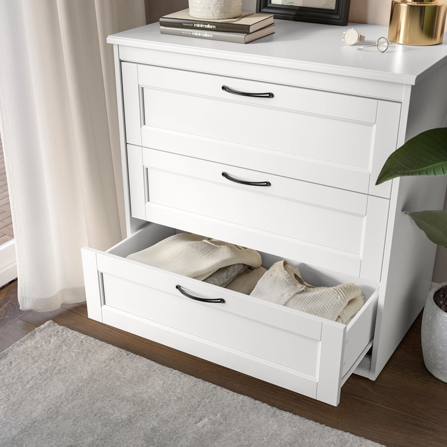 IKEA Songesand White Wood Dresser - image-2