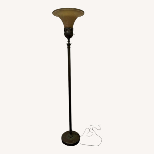 Used Vintage/Antique Yellow Brass Floor Lamp for sale on AptDeco