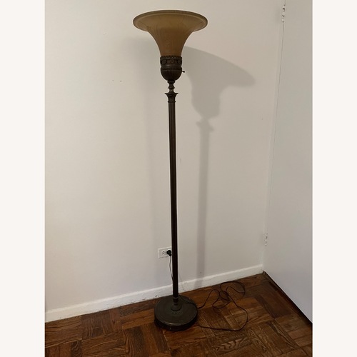Used Vintage/Antique Yellow Brass Floor Lamp for sale on AptDeco