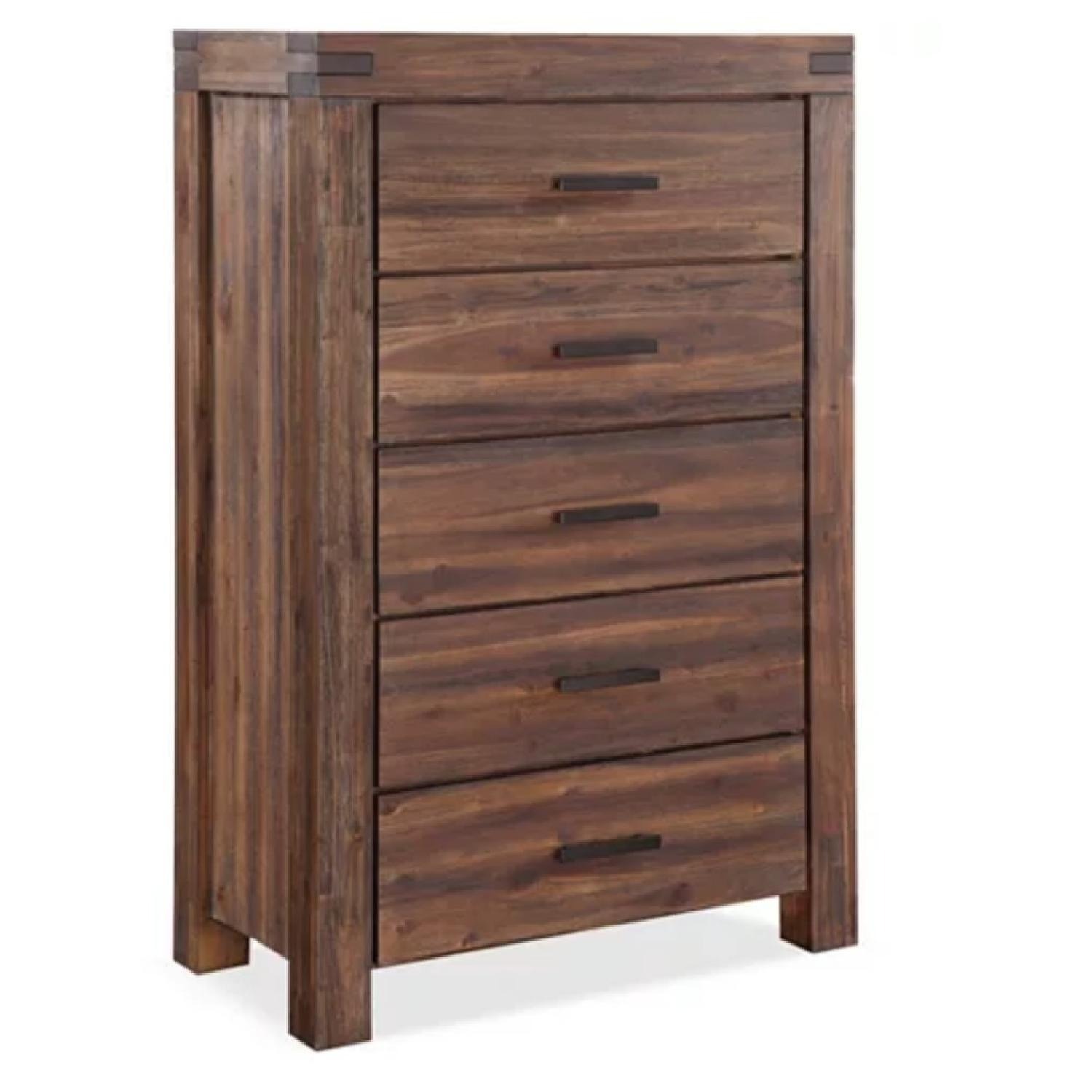 Macy's Avondale Dark Brown Wood Dresser - image-1