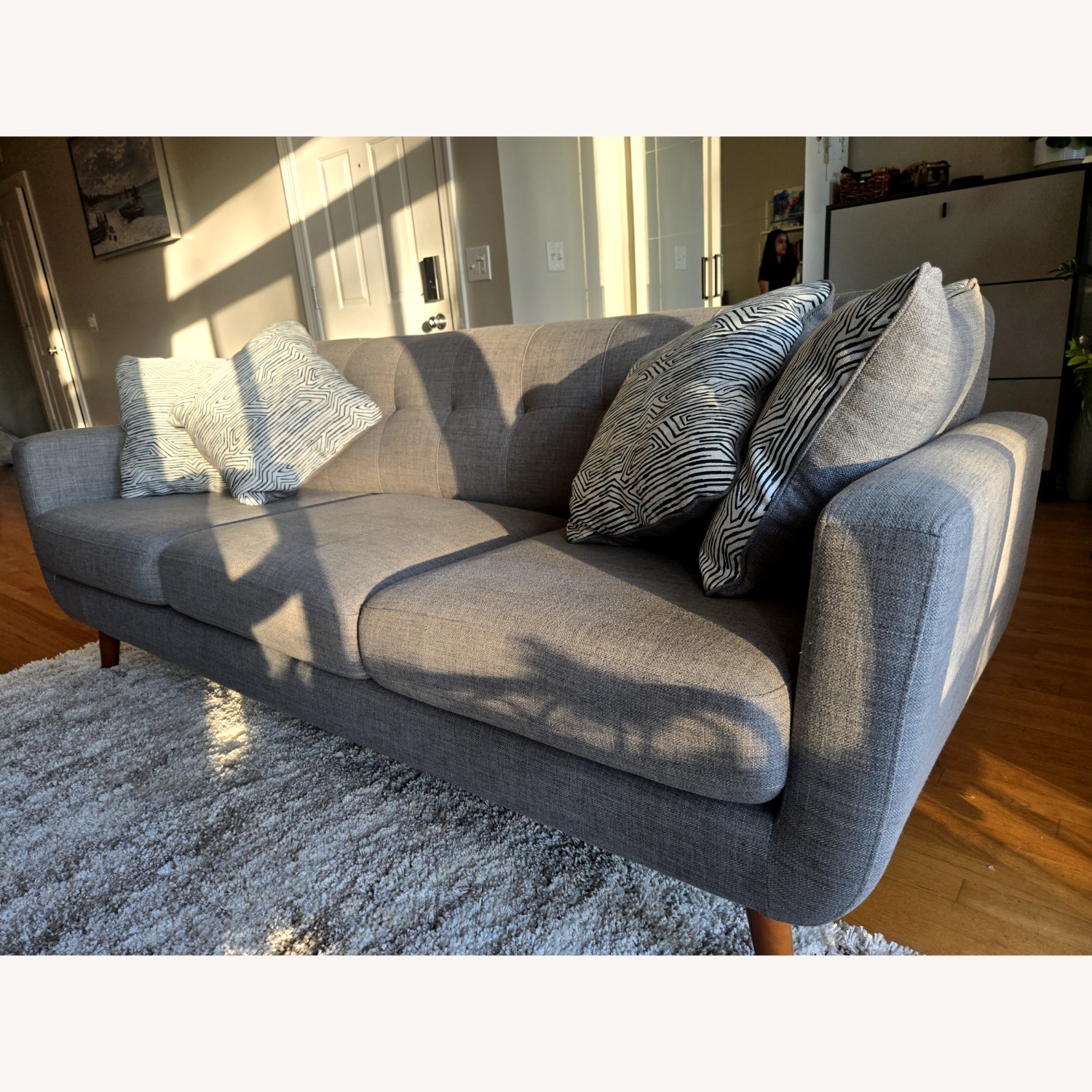 Bob's Discount Furniture Bettie Dark Gray 3+ Seater Sofa - image-3