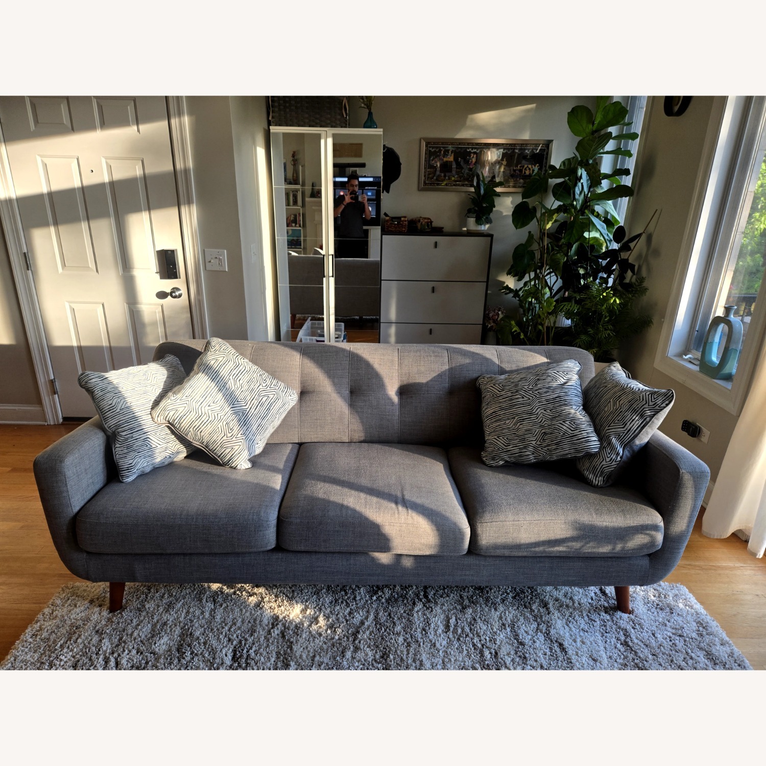 Bob's Discount Furniture Bettie Dark Gray 3+ Seater Sofa - image-2
