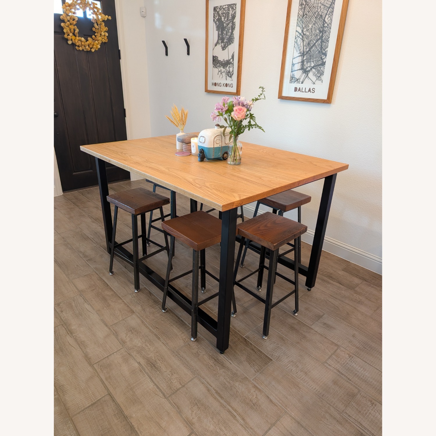 Natural Wood Dining Table - image-1