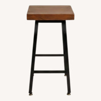 6 Barstools Wood Top & Steel Base