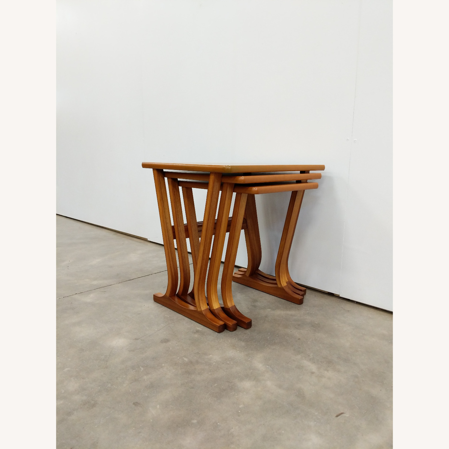Vintage Mid Century Modern Teak Nesting Tables - image-9