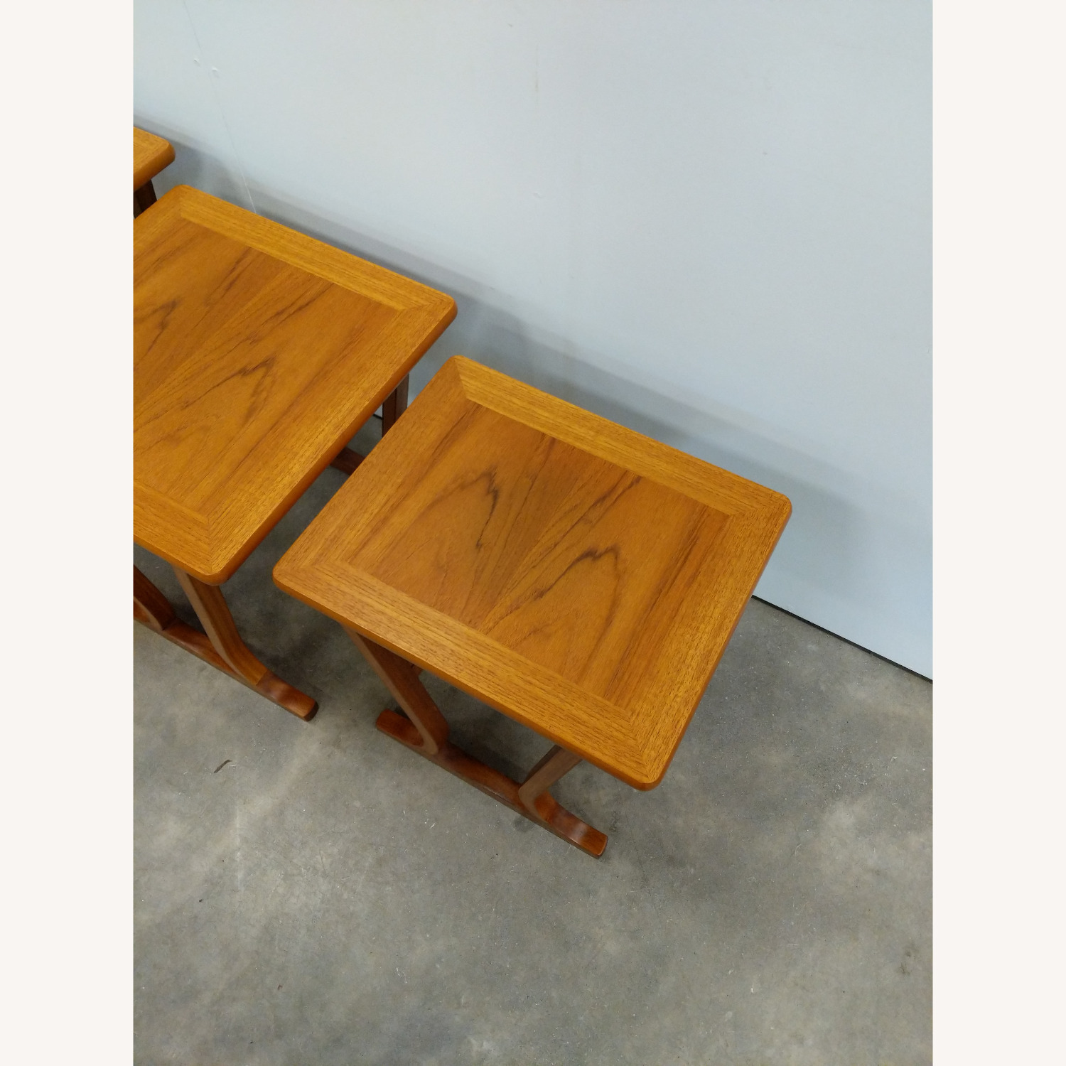 Vintage Mid Century Modern Teak Nesting Tables - image-5