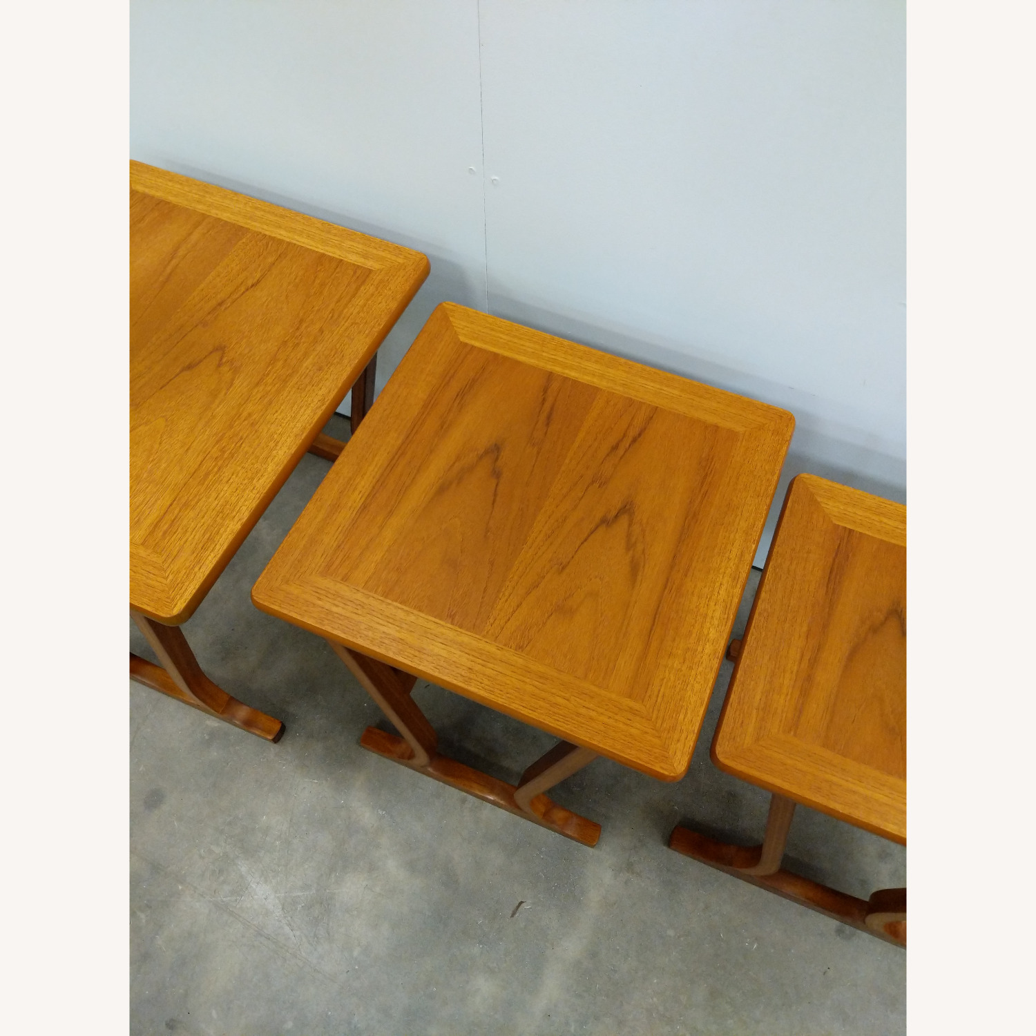 Vintage Mid Century Modern Teak Nesting Tables - image-6