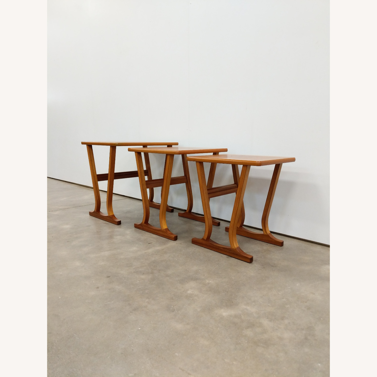 Vintage Mid Century Modern Teak Nesting Tables - image-4