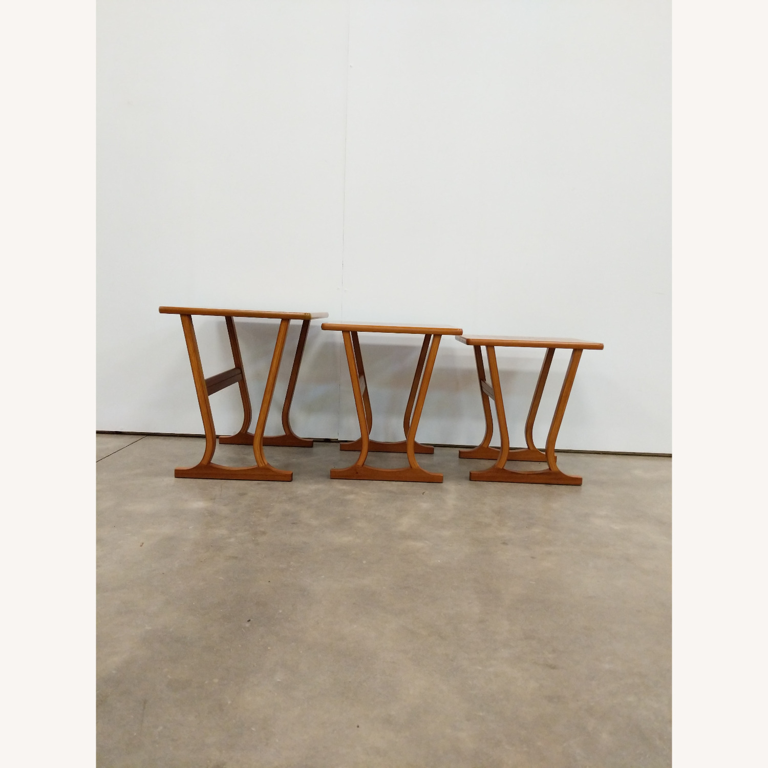 Vintage Mid Century Modern Teak Nesting Tables - image-3