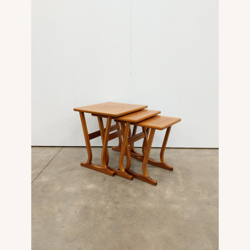 Used Vintage Mid Century Modern Teak Nesting Tables for sale on AptDeco