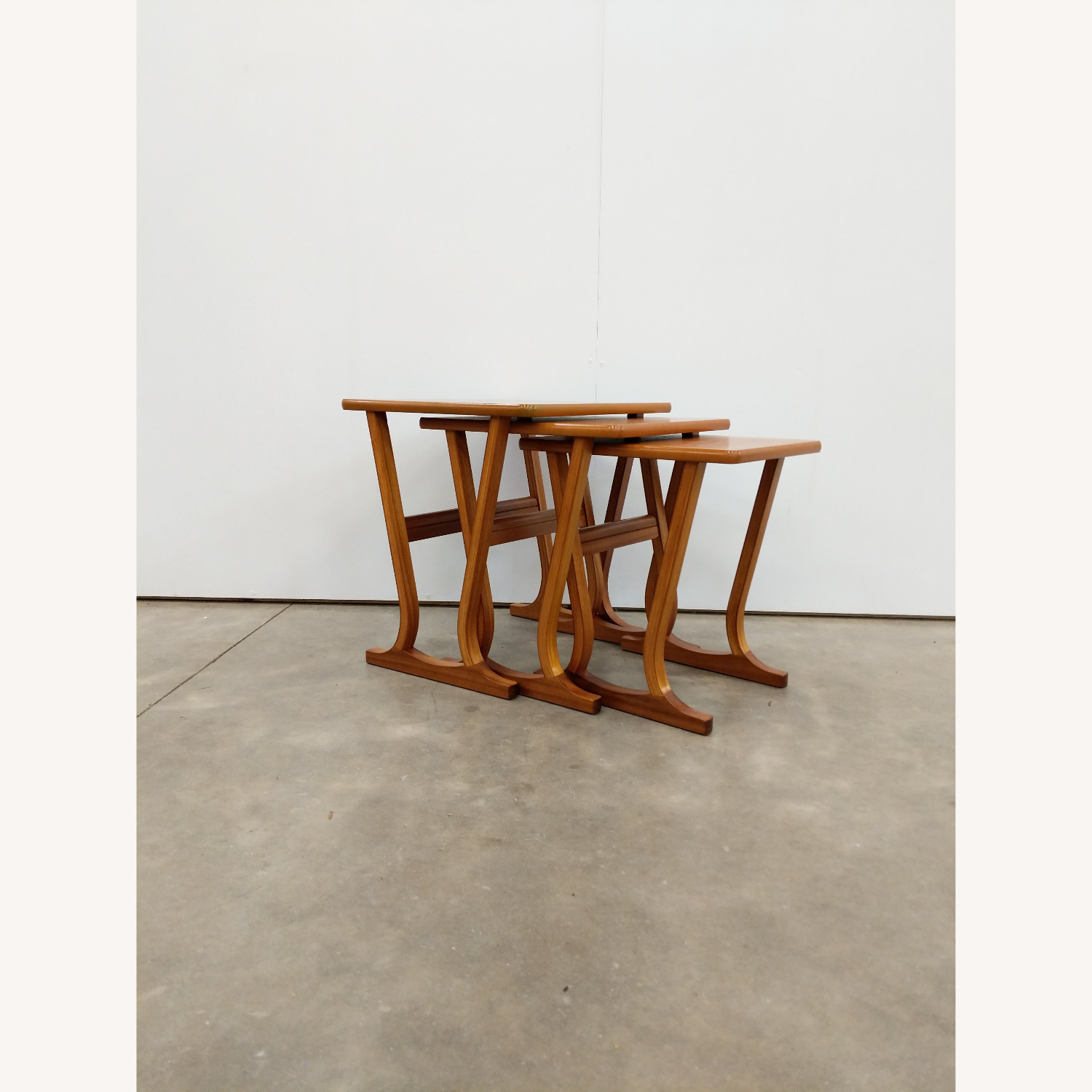 Vintage Mid Century Modern Teak Nesting Tables - image-2