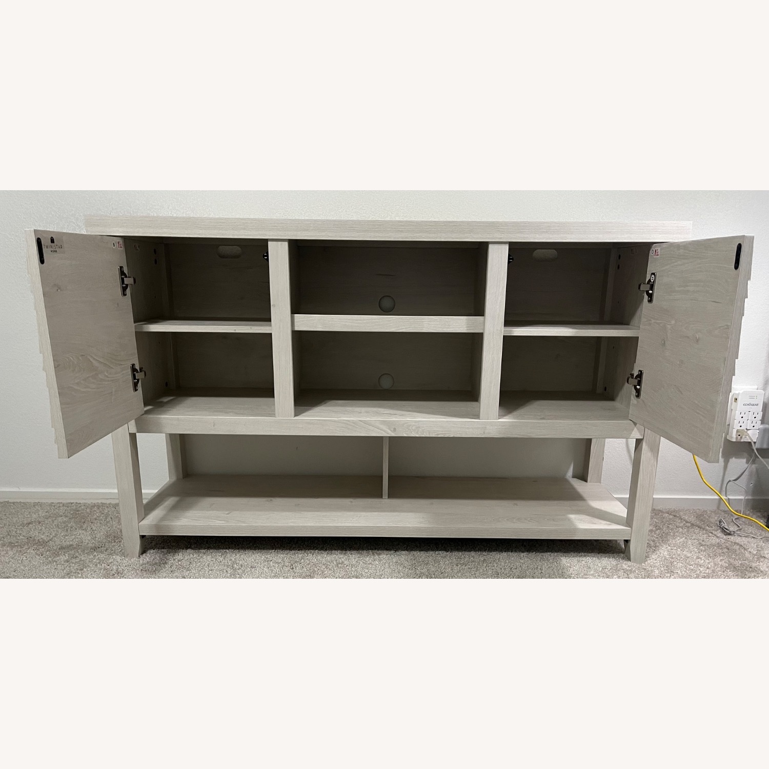 Wayfair Disckinson Light Gray Wooden Media Stand - image-4