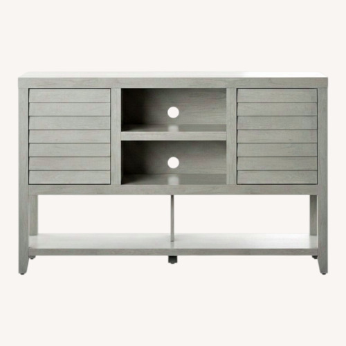Used Wayfair Disckinson Light Gray Wooden Media Stand for sale on AptDeco