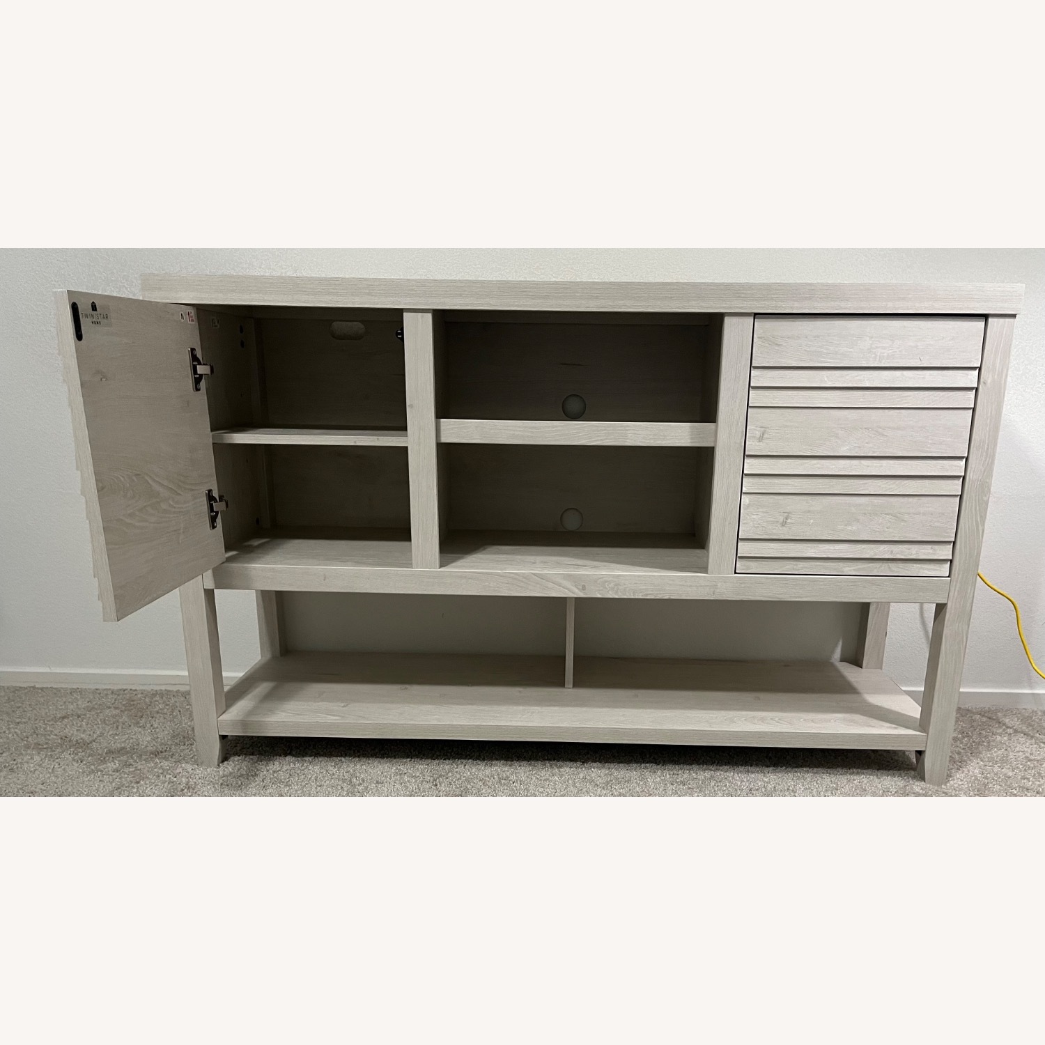 Wayfair Disckinson Light Gray Wooden Media Stand - image-5