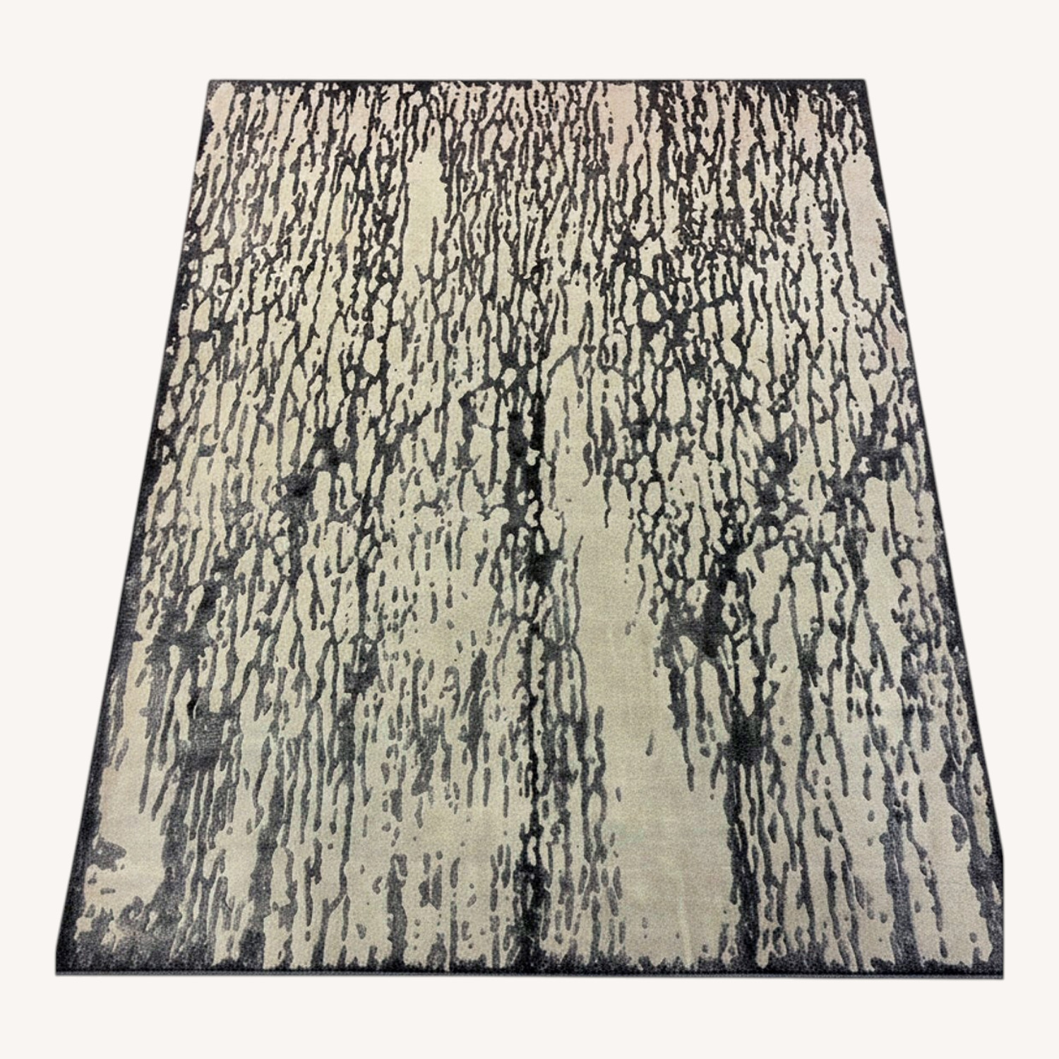 Light Gray Wool Area Rug 8' x 10' - image-0