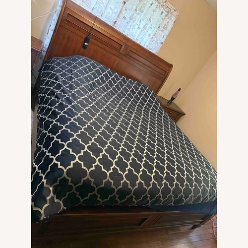 Used Liberty Furniture Dark Brown King Bed for sale on AptDeco