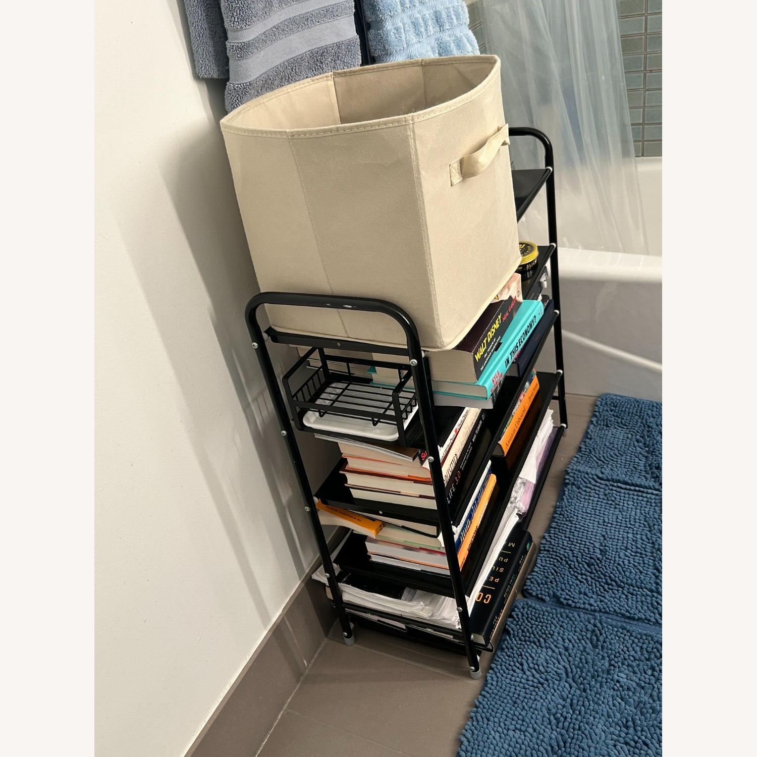 Black Bathroom Cart - image-2