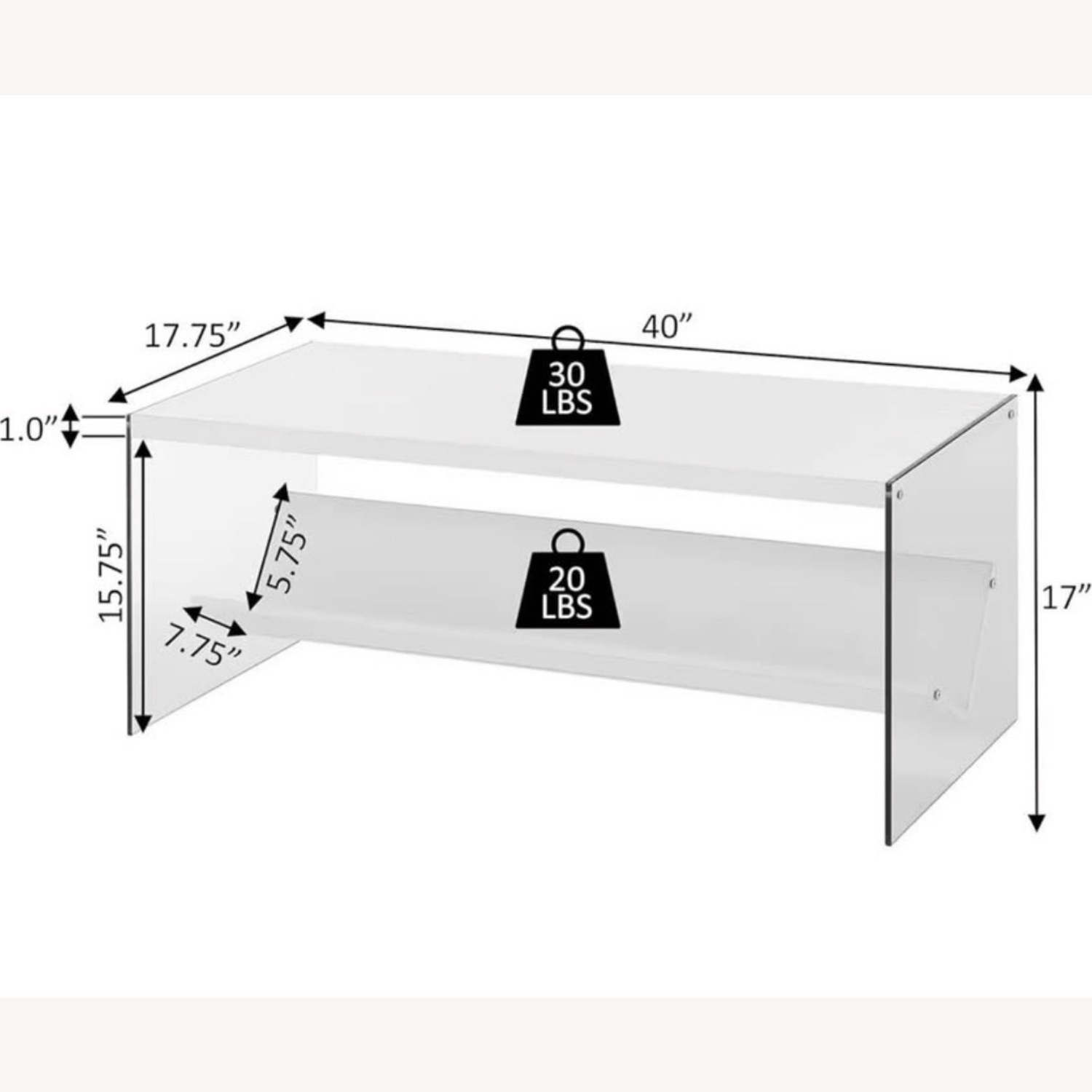 Amazon White Coffee Table - image-3