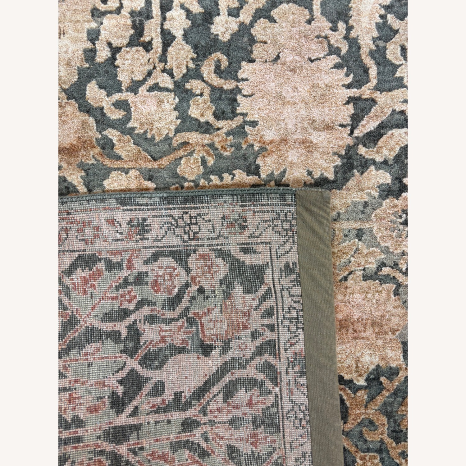 Dark Gray Wool Area Rug 8' x 10' - image-7