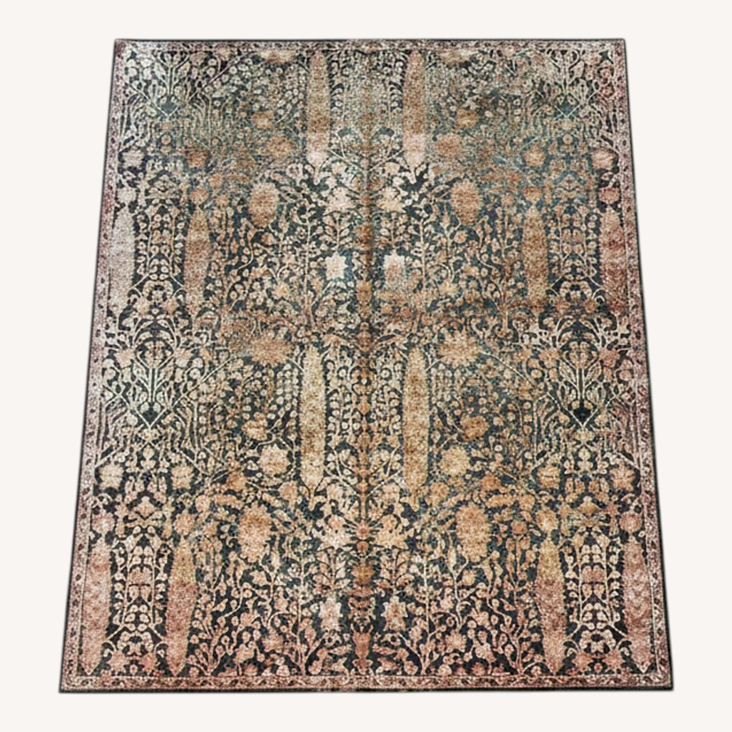 Dark Gray Wool Area Rug 8' x 10' - image-0
