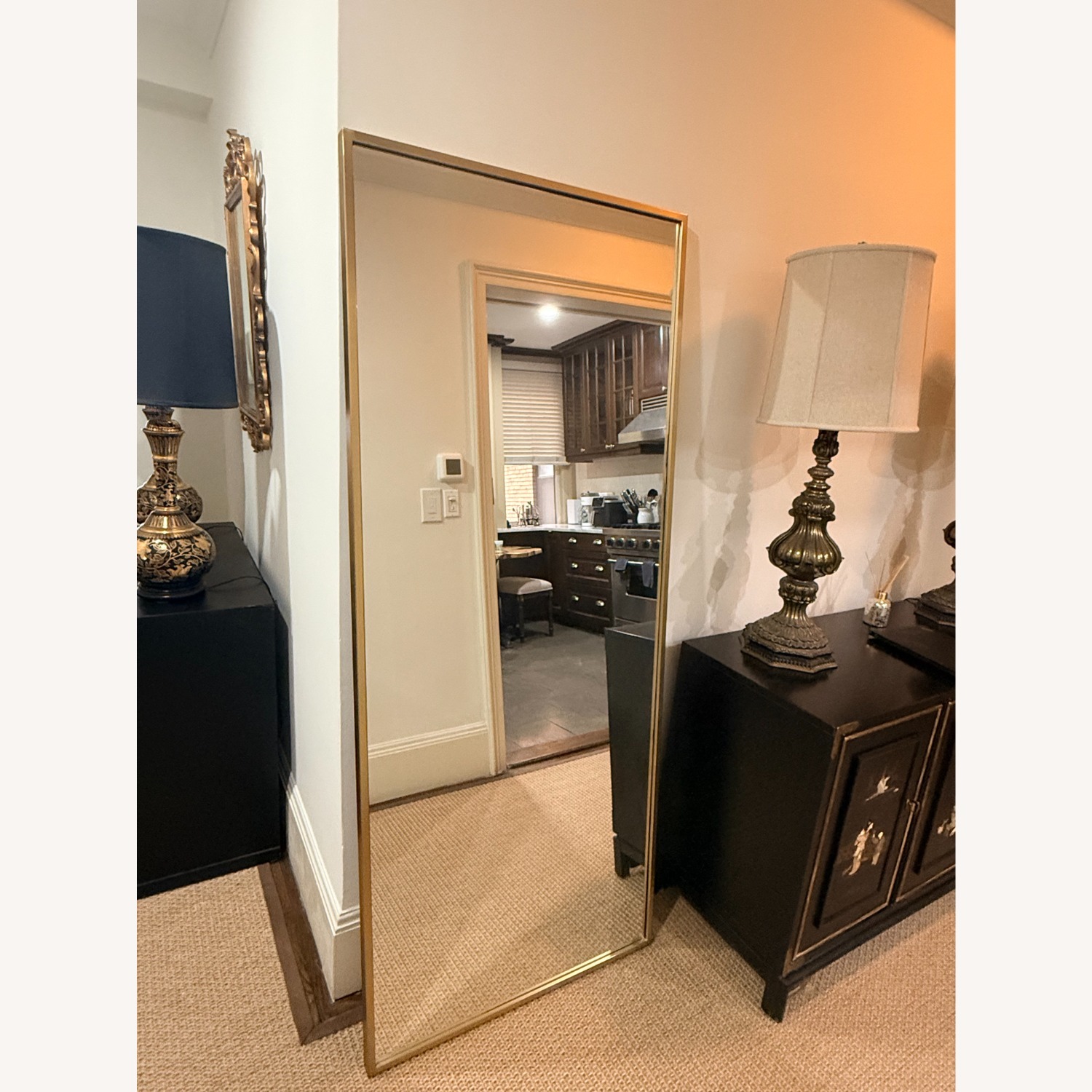 West Elm Gold Metal Floor Mirror - image-2