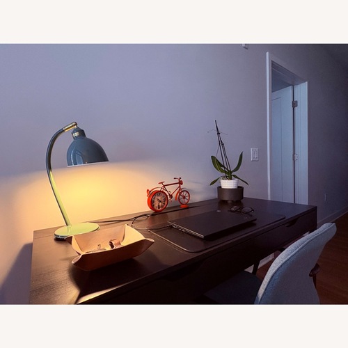 Used IKEA Alex Black Wood Desk for sale on AptDeco