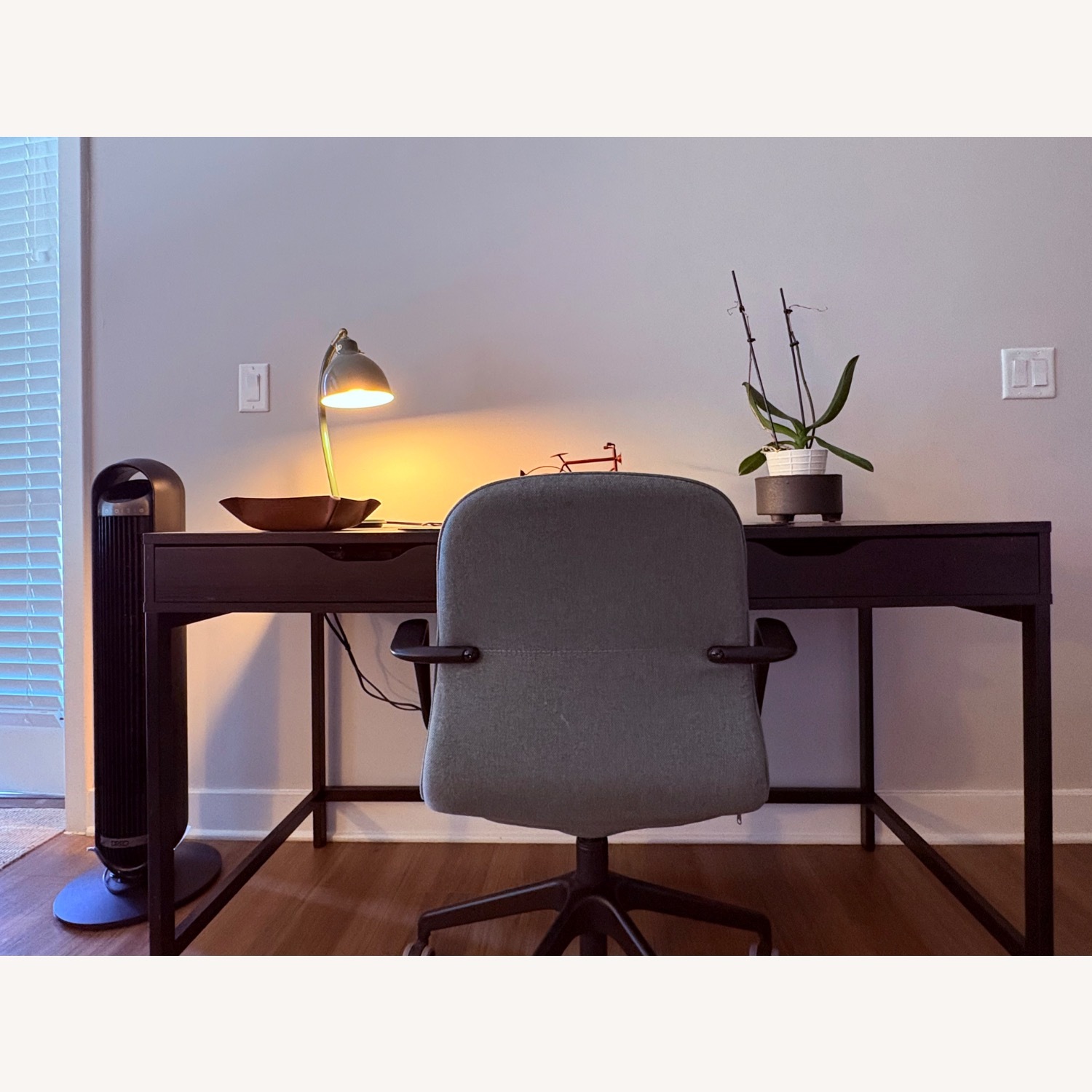 IKEA Alex Black Wood Desk - image-2