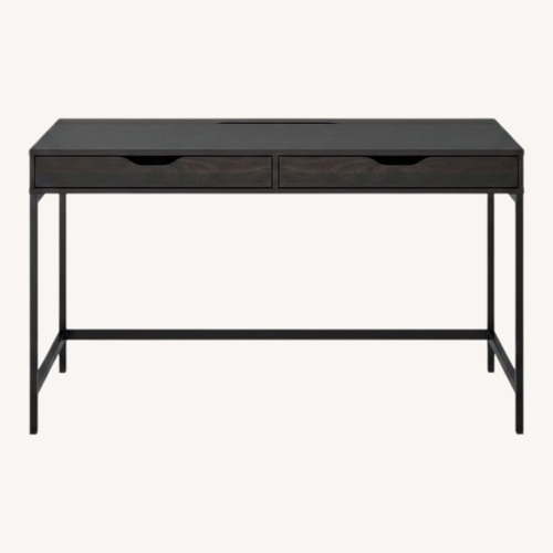 Used IKEA Alex Black Wood Desk for sale on AptDeco