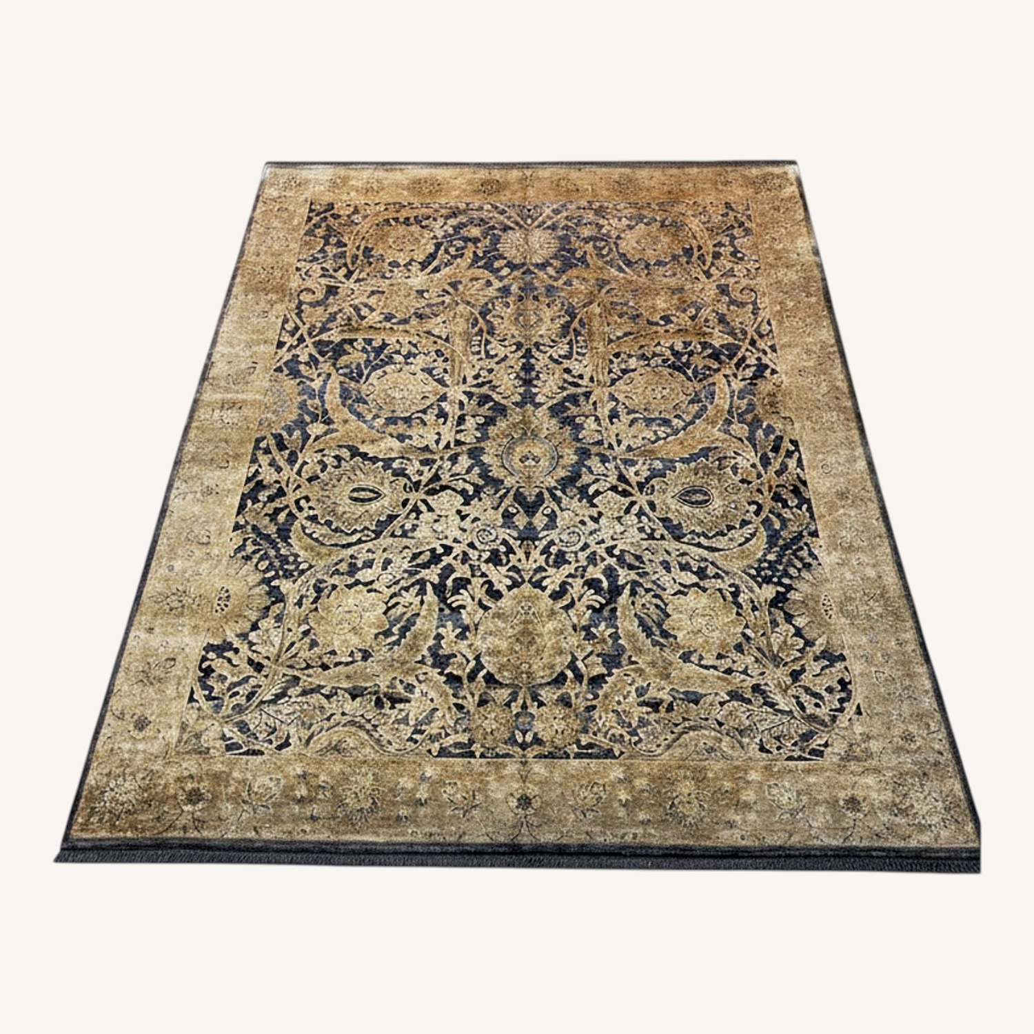 Dark Gray Wool Area Rug 8' x 10' - image-0