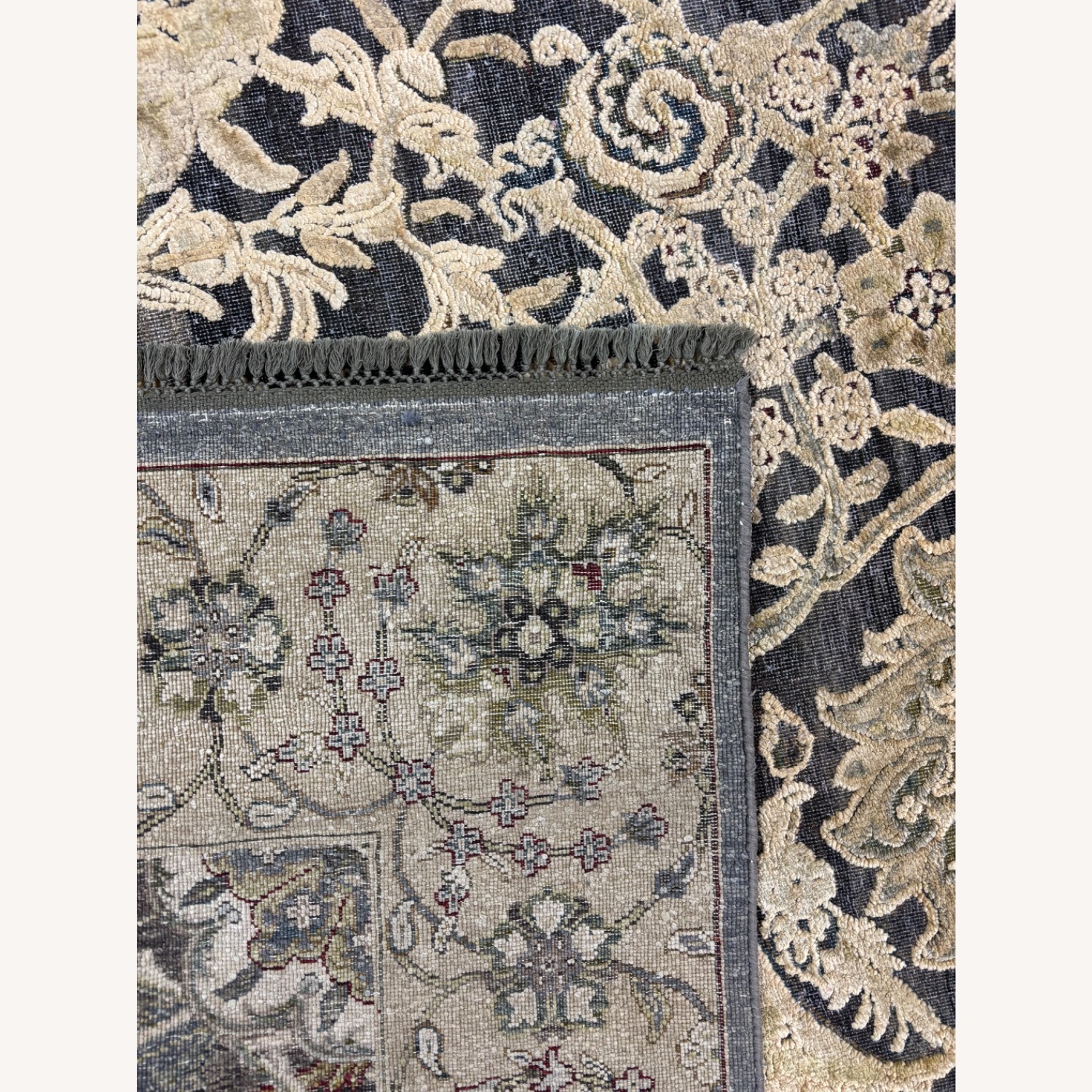 Dark Gray Wool Area Rug 8' x 10' - image-6