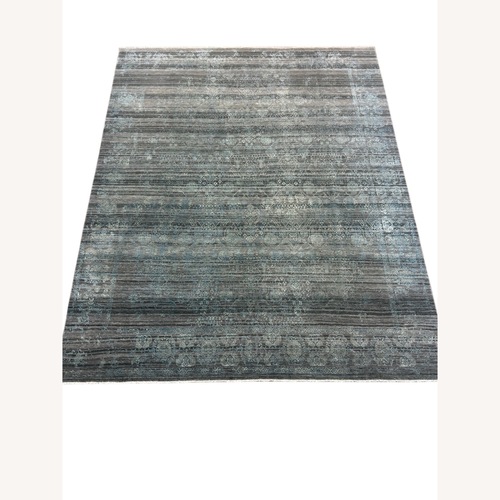 Used Dark Gray Wool Area Rug 8' x 10' for sale on AptDeco