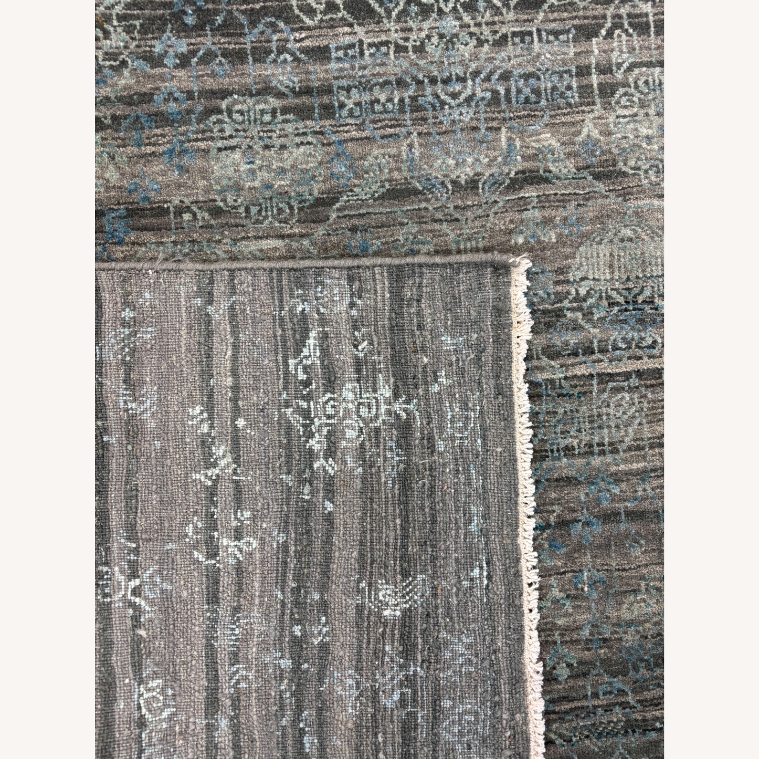 Dark Gray Wool Area Rug 8' x 10' - image-5