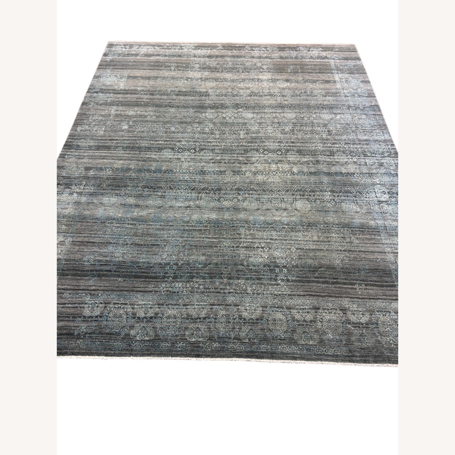 Dark Gray Wool Area Rug 8' x 10' - image-2